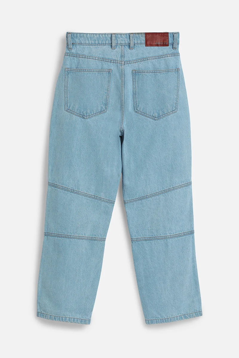 SNITCH Blue GRIND Knee Patch Baggy Biker Jeans for Men | Best Price UAE